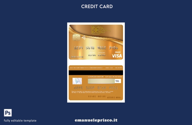 modello di carta visto bancario Cuba Nacional stile verificato